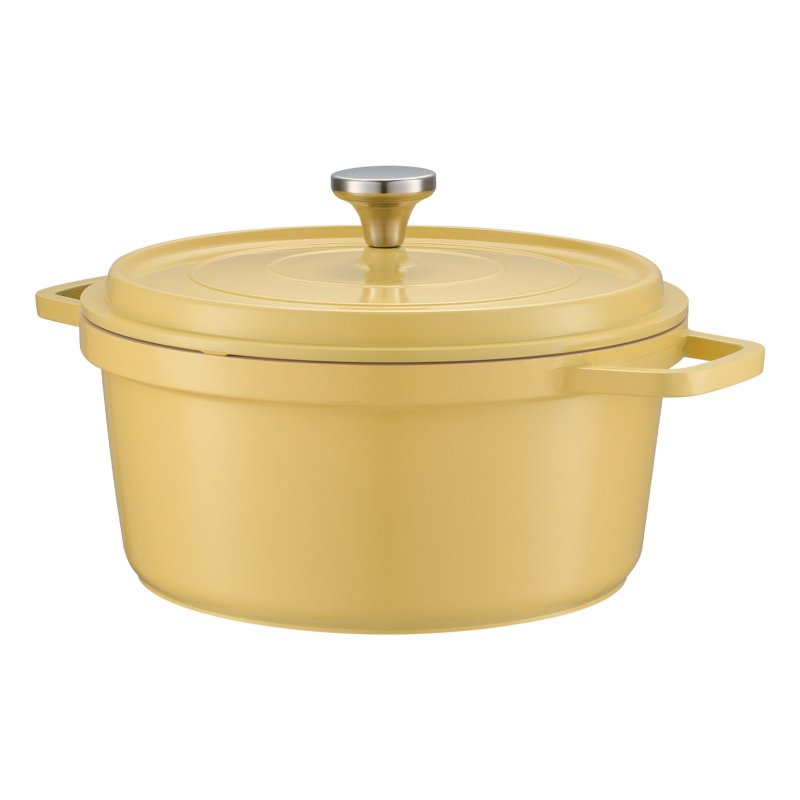 Living and Home 2.75 L Enameled Dutch Oven with Dual Handles and Lid