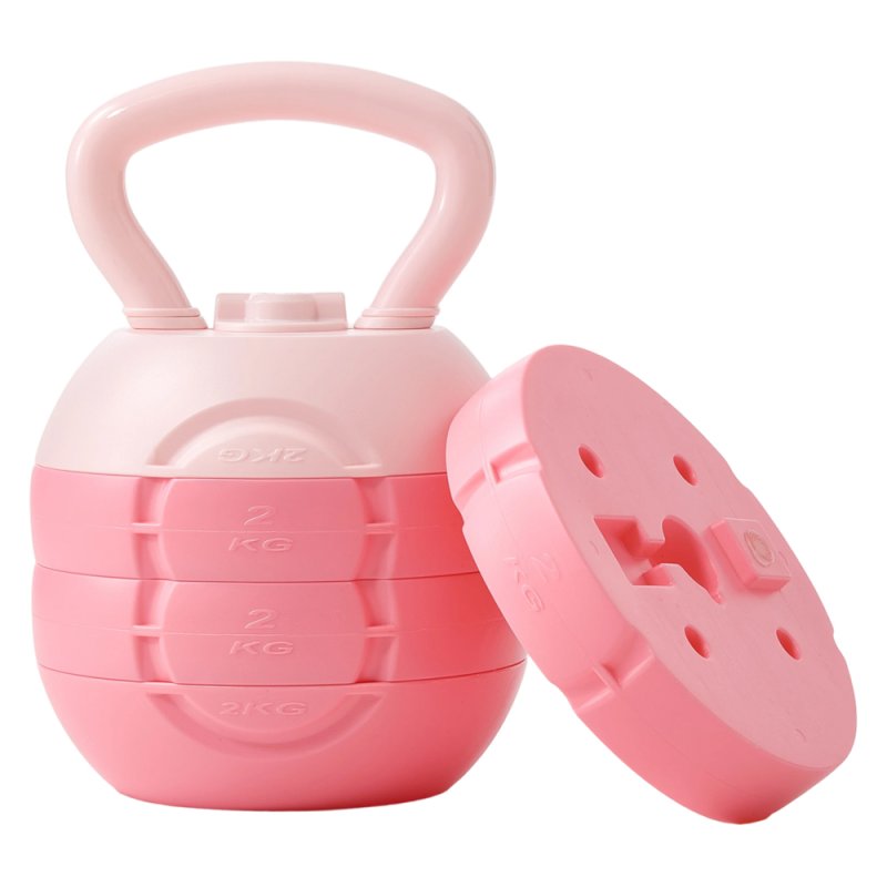 Living and Home Adjustable Water-Filled Kettlebell, 2-10kg Weight with Ergonomic Grip, Pink