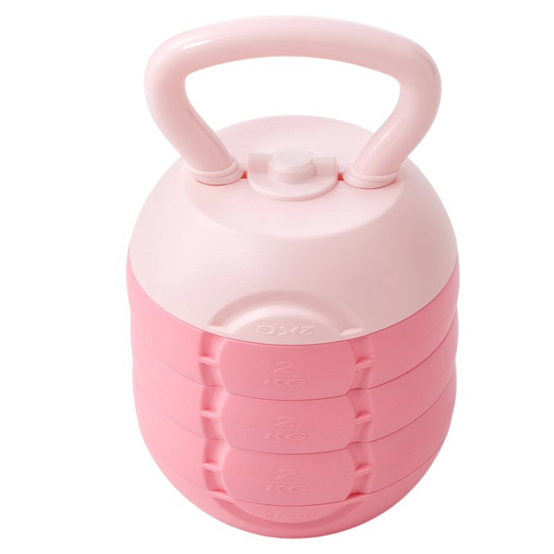 Living and Home Adjustable Water-Filled Kettlebell, 2-10kg Weight with Ergonomic Grip, Pink