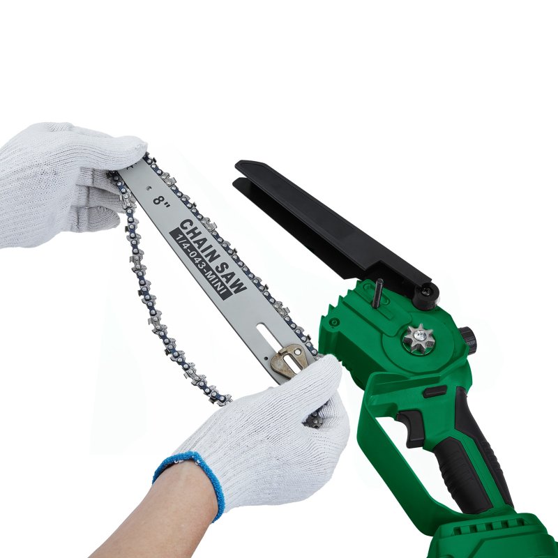 Living and Home 6 Inch & 8 Inch Portable Cordless Electric Chainsaw with 2 Batteries
