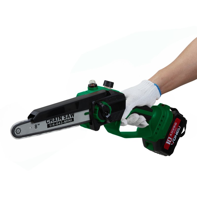 Living and Home 6 Inch & 8 Inch Portable Cordless Electric Chainsaw with 2 Batteries