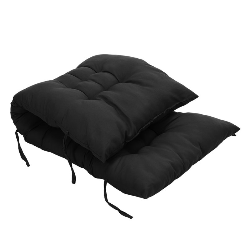 Living and Home Comfortable 8cm Thick Lounge Cushion, Bench Chair, Black