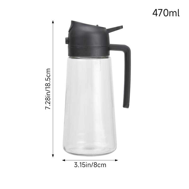 Living and Home 2-in-1 Premium Glass Oil Sprayer & Dispenser, 470ml