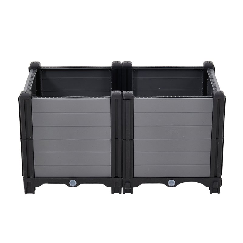 60cm W Rectangular Plastic Raised Garden Bed Planter Box with Water Reservoir