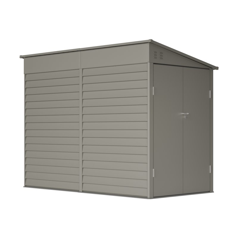 Living and Home 4.71 x 8.86FT Metal Pent Roof Garden Storage Shed, Grey