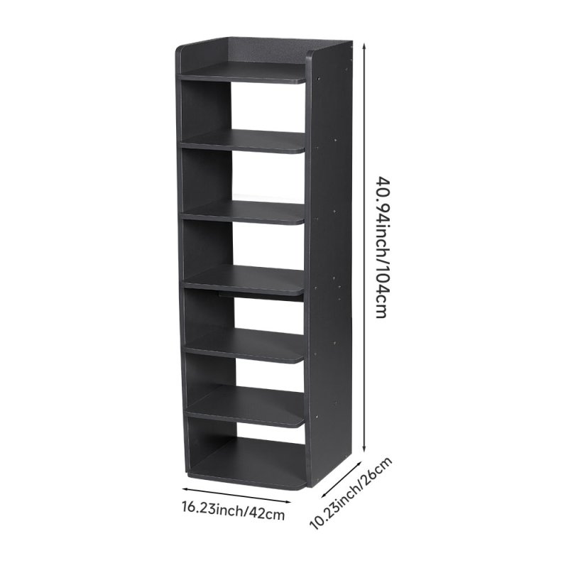 7-Tier Narrow Tall Shoes Rack for Entryway, 42cm W x 26cm D x 104cm H