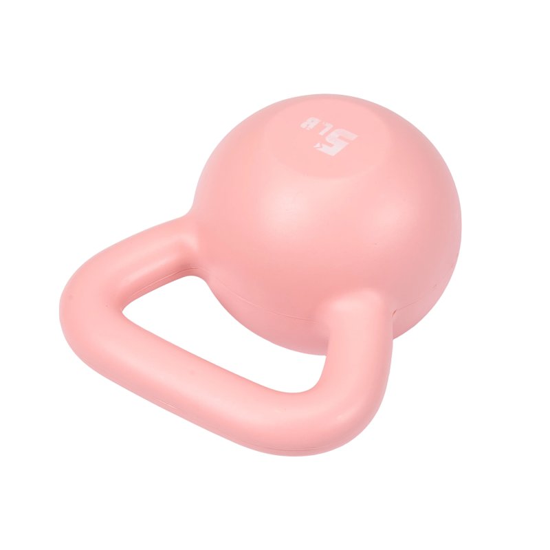 Pink 5lbs Strength Training Kettlebell with Non-Slip Handle
