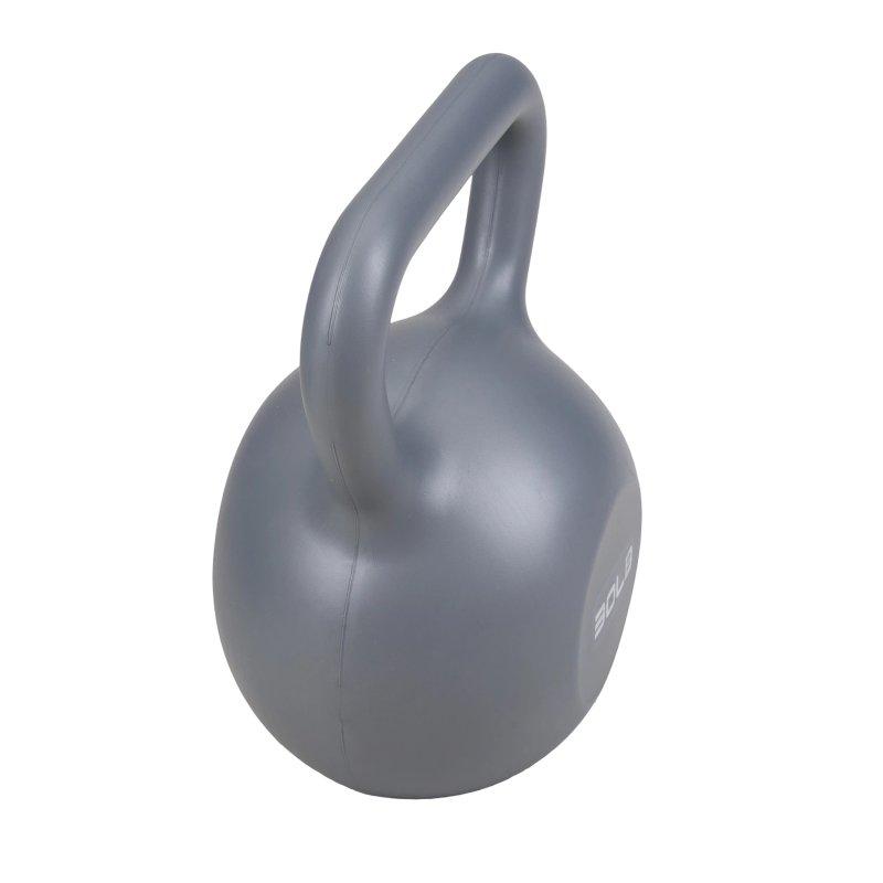 Grey 30lbs Strength Training Kettlebell with Non-Slip Handle