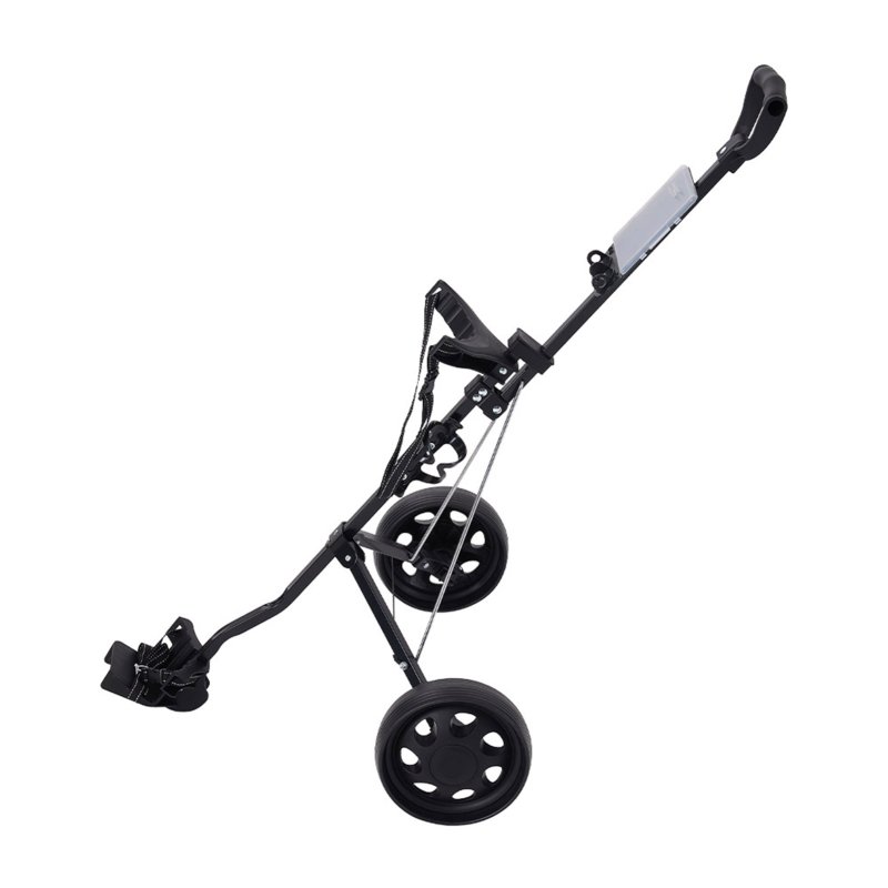 2 Wheel Folding Golf Push Pull Cart with Convenient Handle