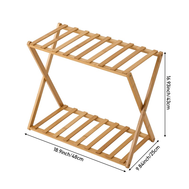 2-Tier Bamboo Storage Shelf