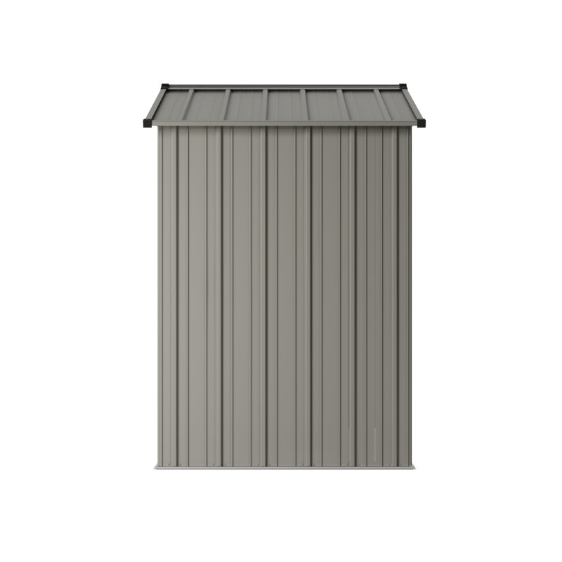 Living and Home 6.56 x4.07FT Grey Aluminium Color Metal Storage Shed, Apex Roof with Lockable Hinged Doors & Vents