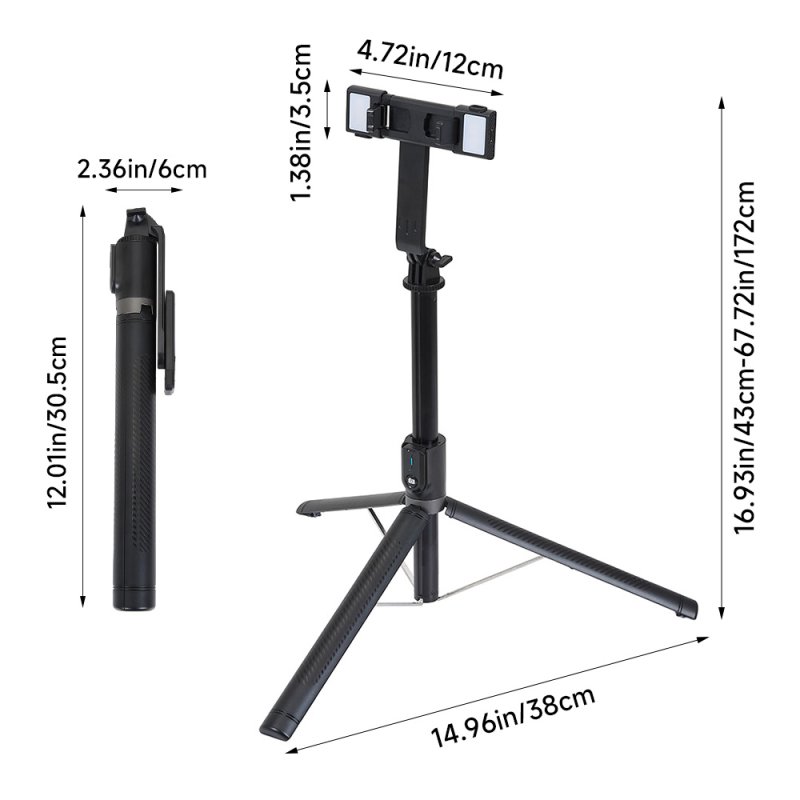 Phone Tripod Selfie Stick with Wireless Remote