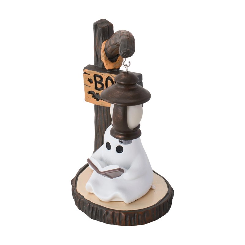 Living and Home Halloween Ghost Reading Book Lamp Figurine