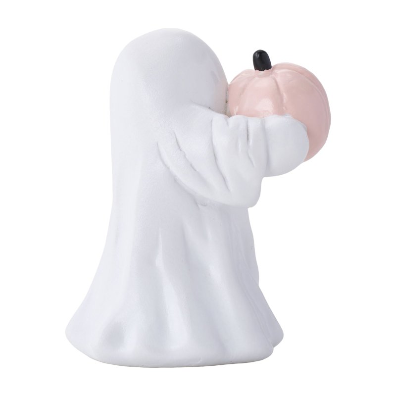 Living and Home Halloween Ghost Hugging Pumpkin Figurine