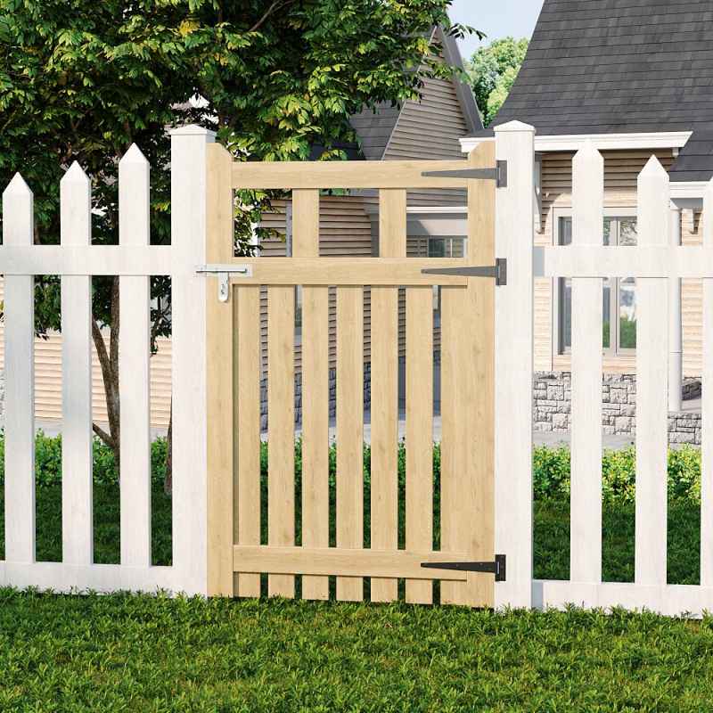 76x120cm Outdoor Wooden Garden Gate Fence Door