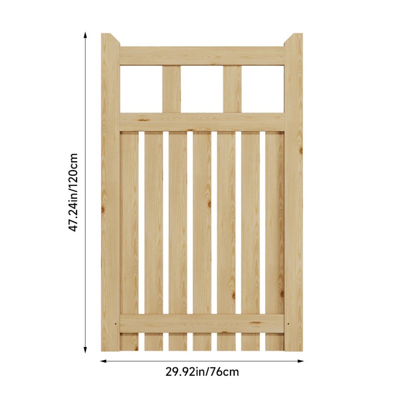 76x120cm Outdoor Wooden Garden Gate Fence Door