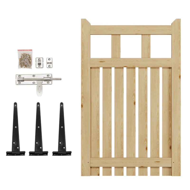 76x120cm Outdoor Wooden Garden Gate Fence Door