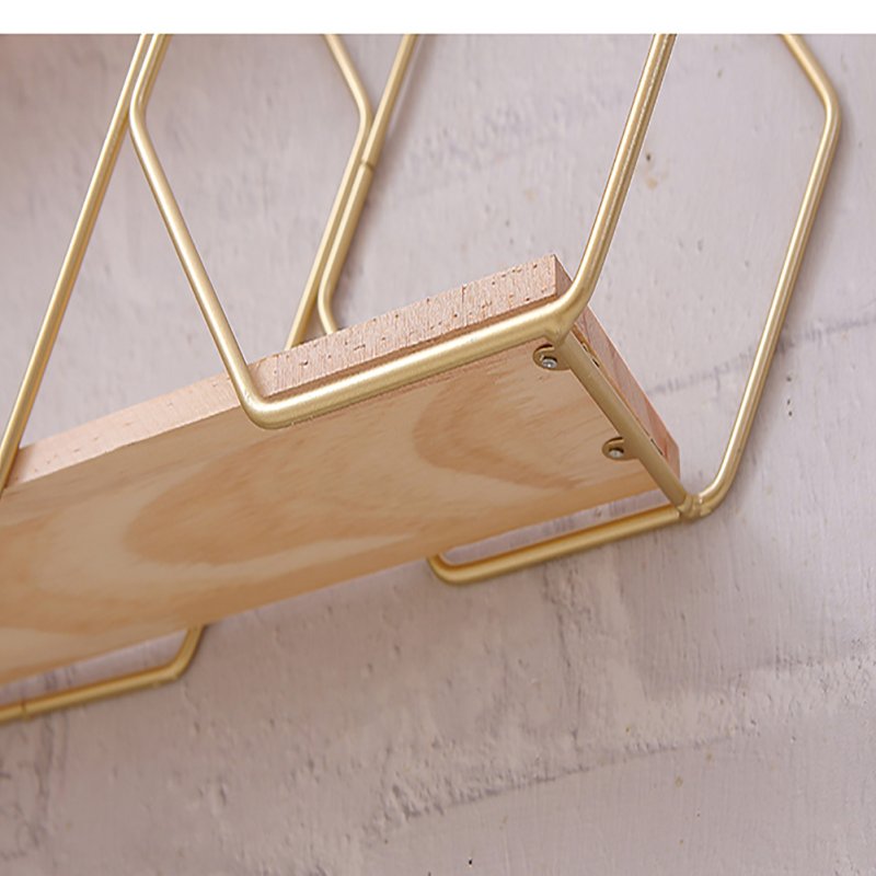 Honeycomb Modern Hexagonal 2 Tier Wall Floating Shelf