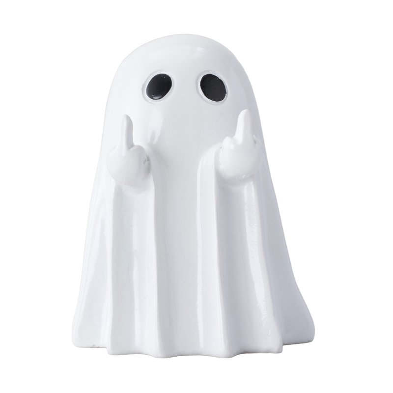 Living and Home Desktop Halloween Middle Finger Ghost Figurine Decoration