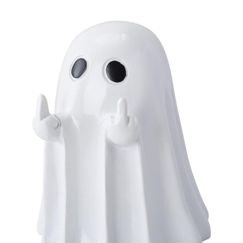 Living and Home Desktop Halloween Middle Finger Ghost Figurine Decoration
