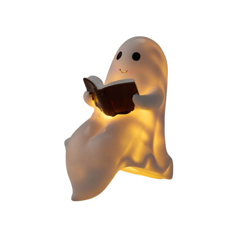 Living and Home Halloween Cute Ghost Reading Book Lamp