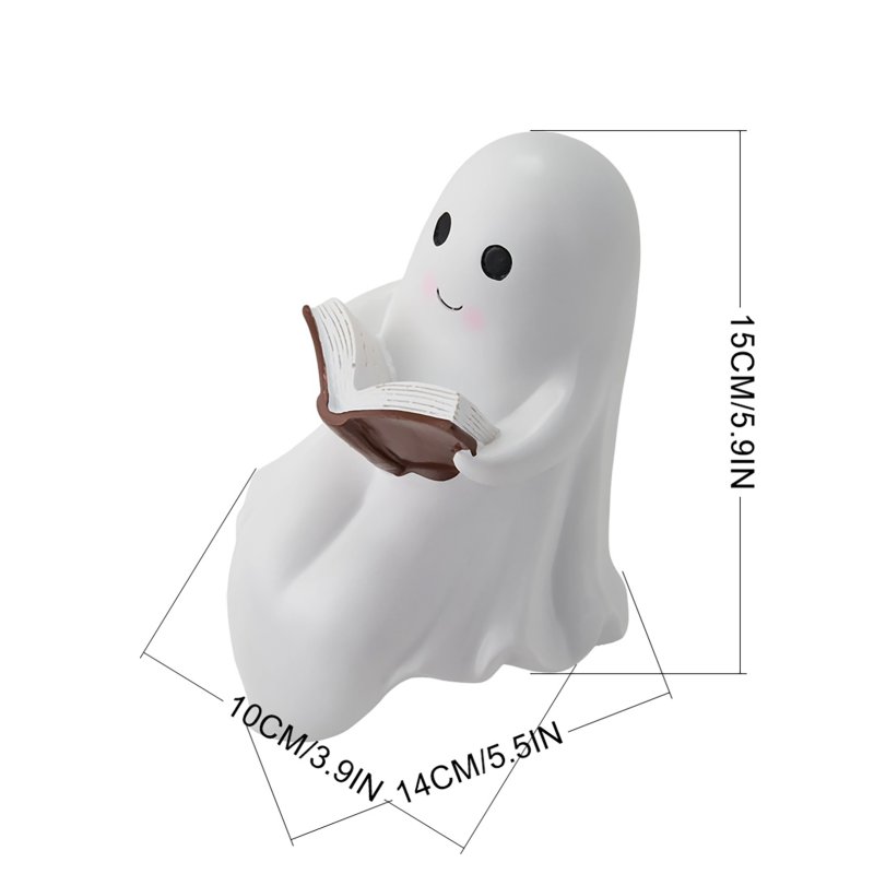 Living and Home Halloween Cute Ghost Reading Book Lamp
