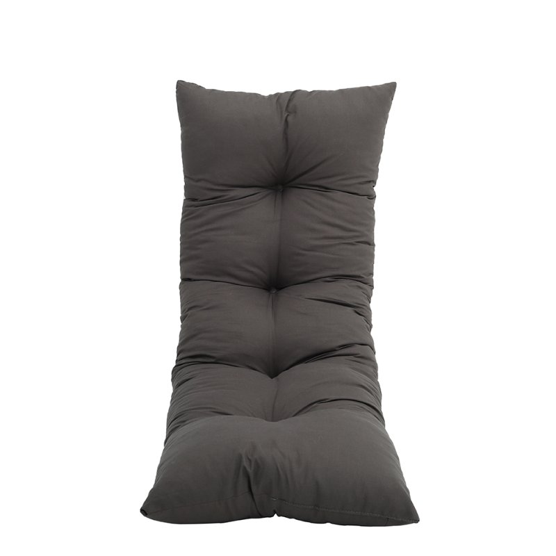 Dark Grey Rectangular Tufted Bench Cushion Seat Pad