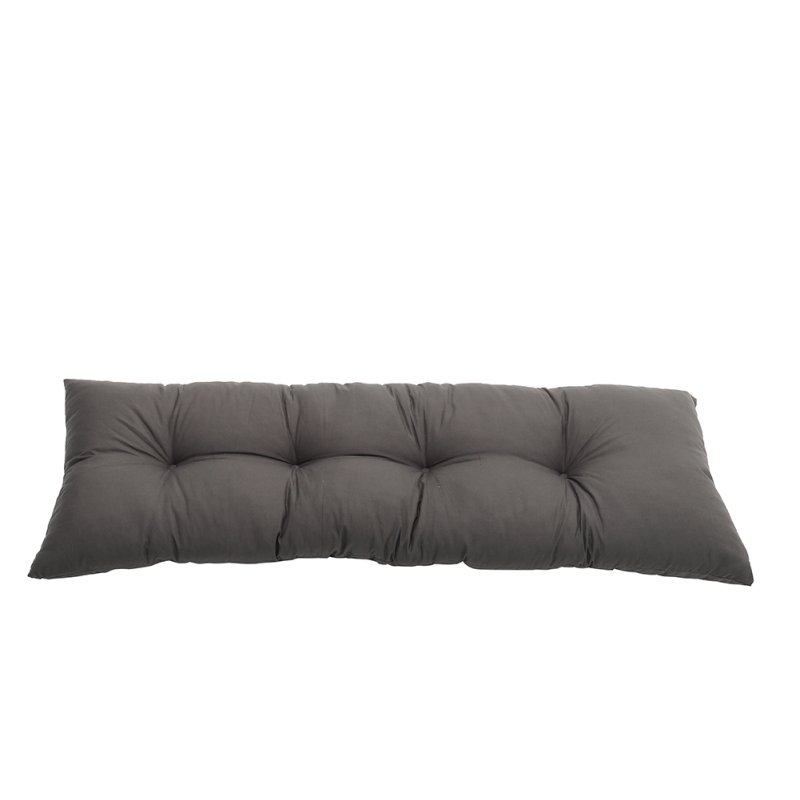 Dark Grey Rectangular Tufted Bench Cushion Seat Pad