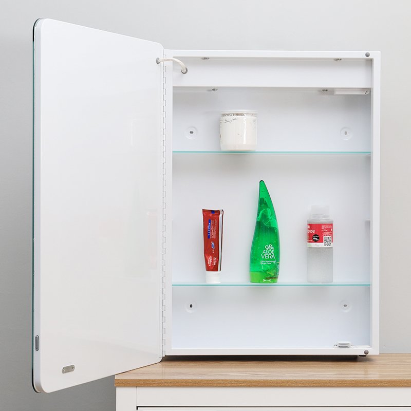 Rectangle Wall Mounted LED Mirror Cabinet