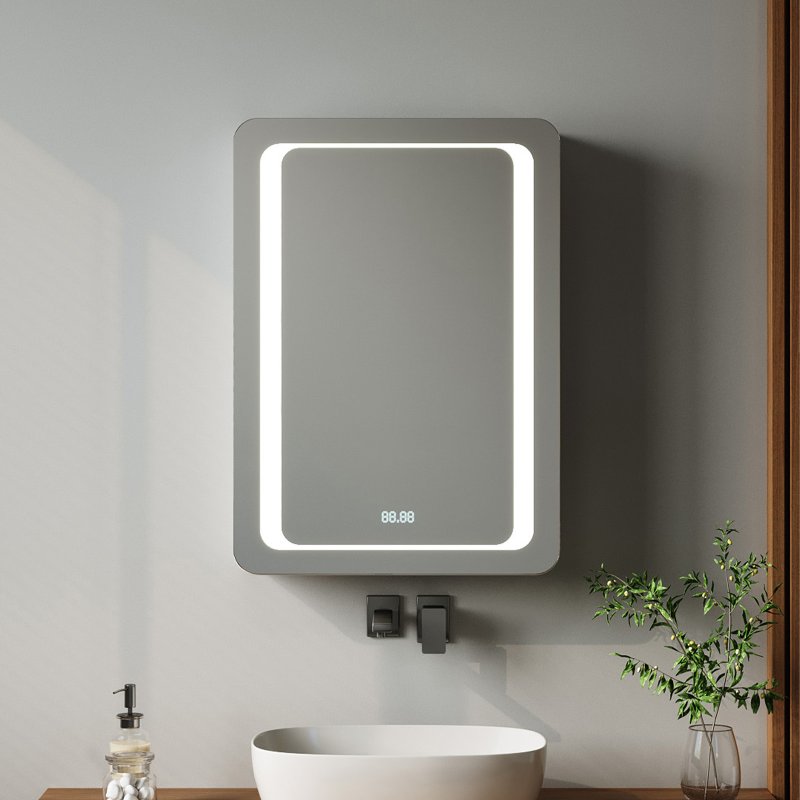 Rectangle Wall Mounted LED Mirror Cabinet