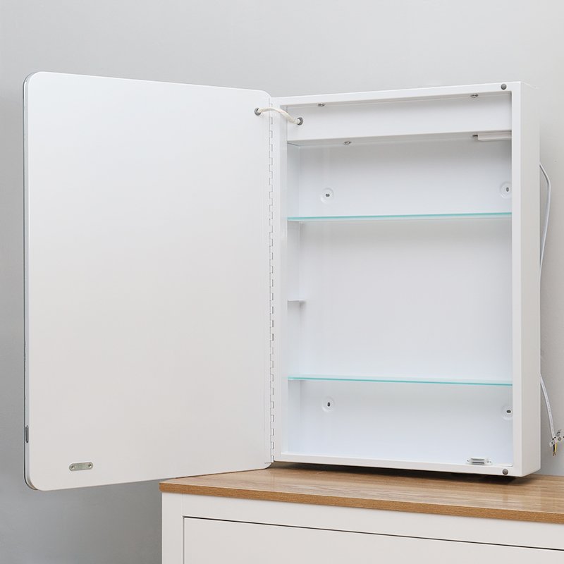 Rectangle Wall Mounted LED Mirror Cabinet