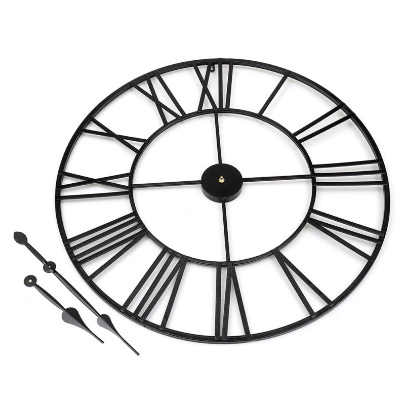 Vintage Wall Clock with Roman Numerals for Home Decor