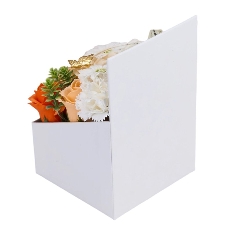 Living and Home Rose Scent Soap Flower Gift Box Tabletop Decor