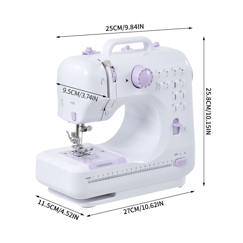 Living and Home Portable Mini Sewing Machine with 12 Stitches