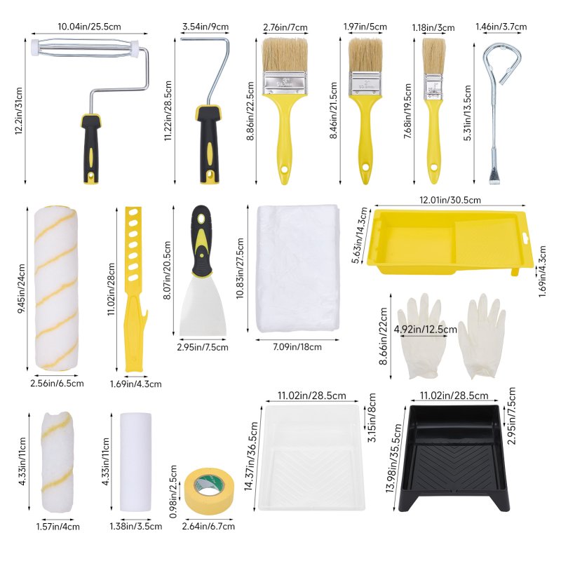 Living and Home 20-Piece Paint Roller & Tray Set