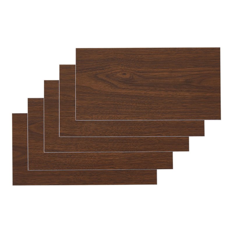 Living and Home 36Pcs Self-Adhesive Flooring Tile Set, 15x30cm, Brown Wood Grain