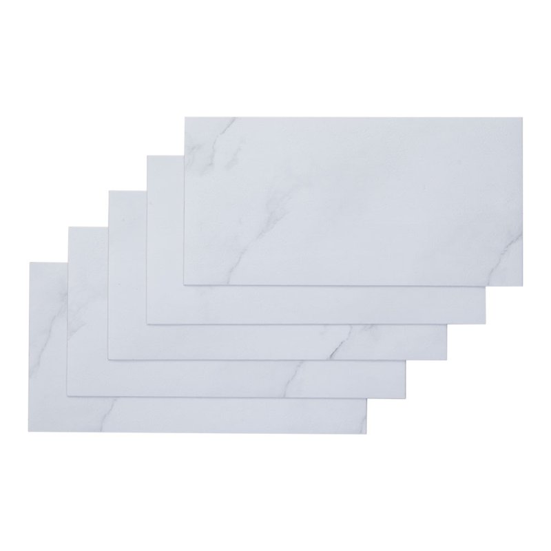 Living and Home 36Pcs Self-Adhesive Flooring Tile Set, 15x30cm, Beige Marble Effect