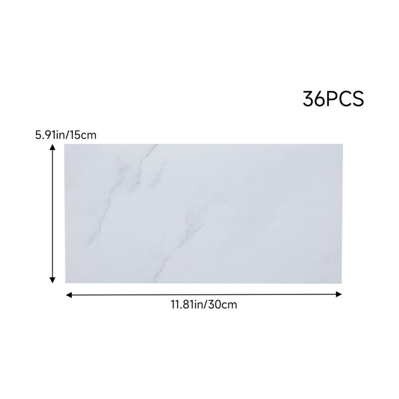 Living and Home 36Pcs Self-Adhesive Flooring Tile Set, 15x30cm, Beige Marble Effect