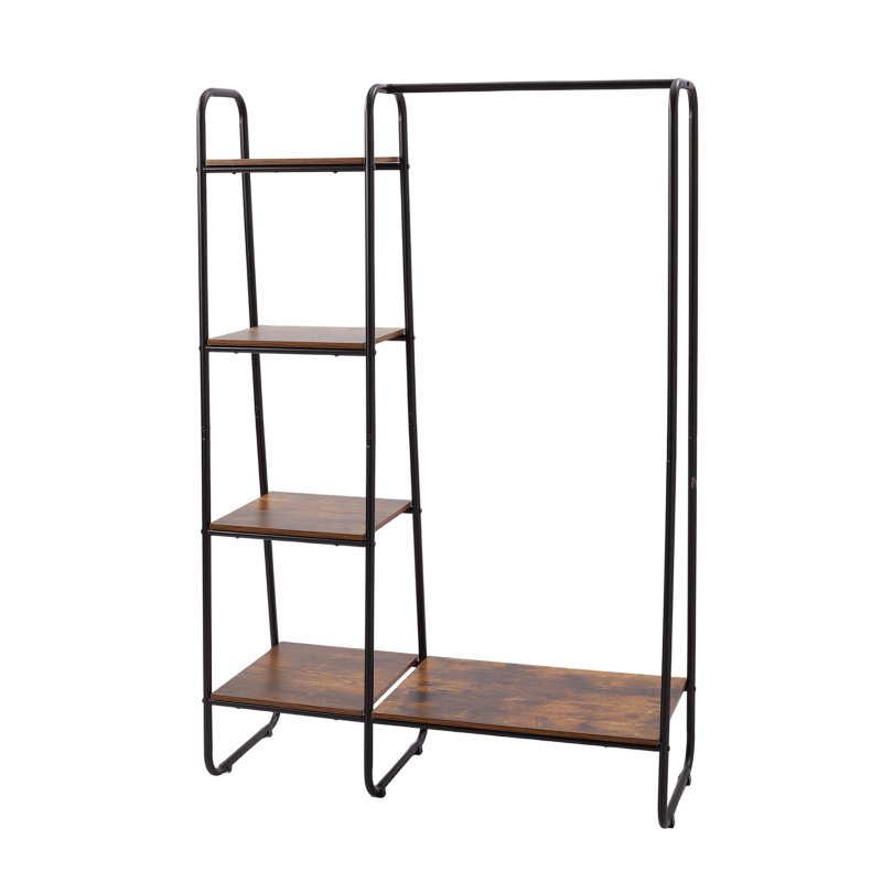 Living and Home Freestanding Clothes Rack with Shelves