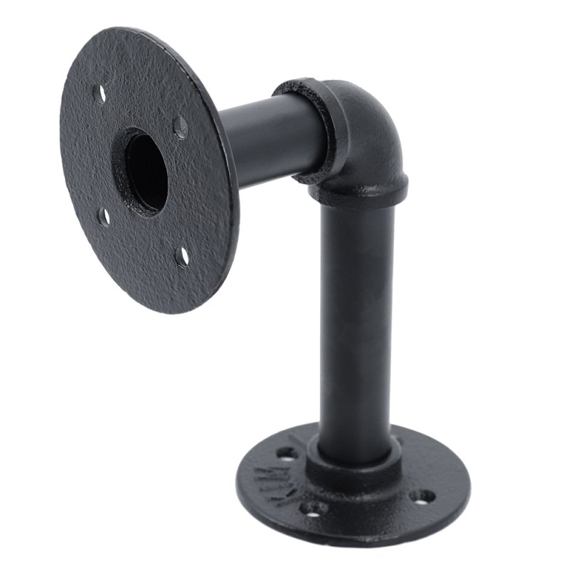 2-Pack Industrial Style Iron Pipe Shelf Brackets
