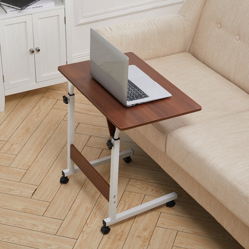 Height Adjustable Mobile Table Overbed Desk with Wheels