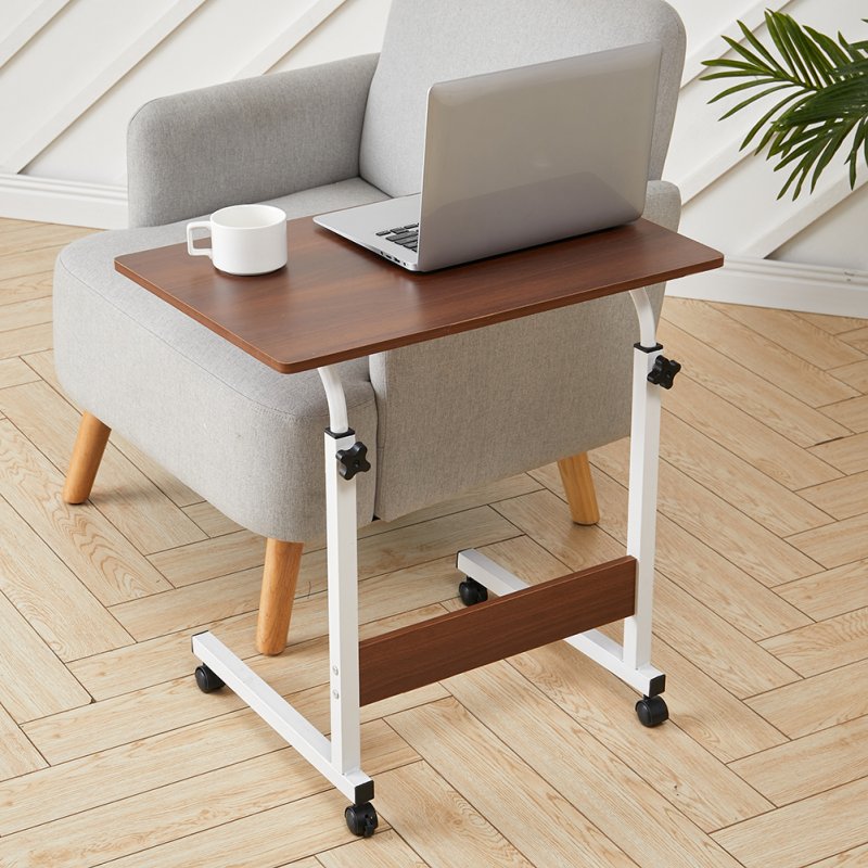 Height Adjustable Mobile Table Overbed Desk with Wheels