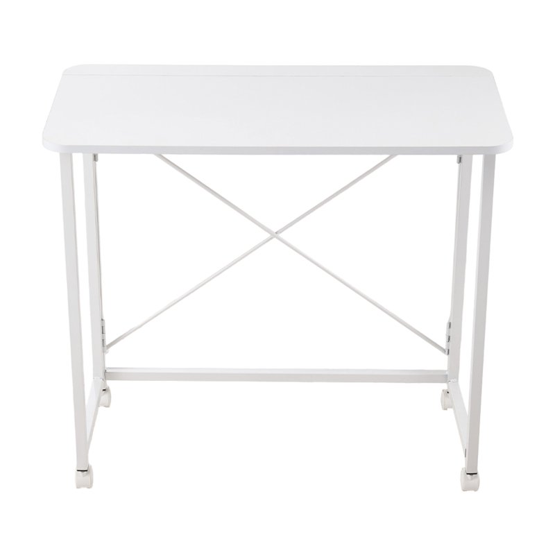 Living and Home 100x50cm Folding Office Desk with Casters