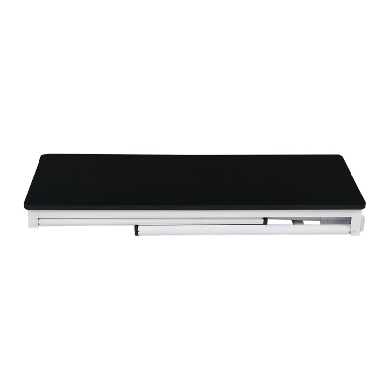Living and Home 2-Tier Folding Office Desk Foldable Writing Table-Black, 80x40cm