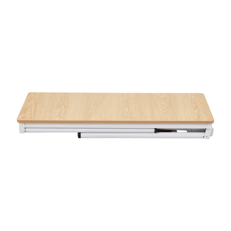 Living and Home 2-Tier Folding Office Desk Foldable Writing Table-Wood Color, 80x40cm