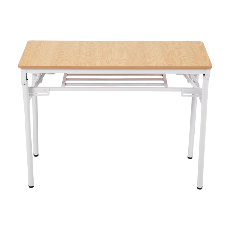 Living and Home 2-Tier Folding Office Desk Foldable Writing Table-Wood Color, 80x40cm