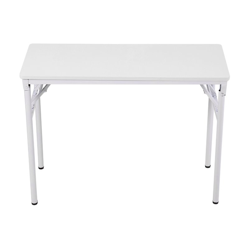 Living and Home Folding Office Desk Foldable Writing Table-White, 100x40cm