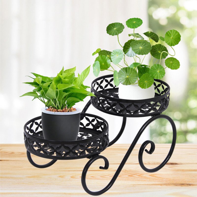 Black Iron Potted Plant Stand, Flower Stand