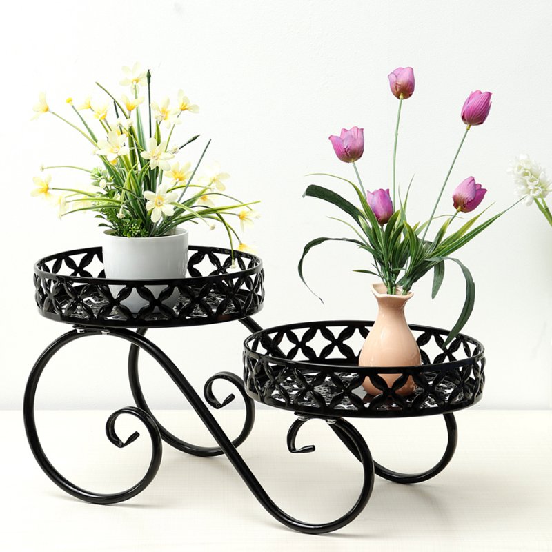 Black Iron Potted Plant Stand, Flower Stand