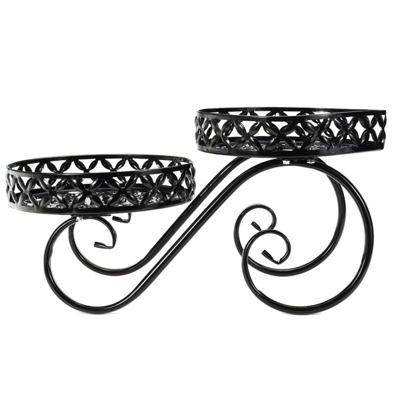 Black Iron Potted Plant Stand, Flower Stand